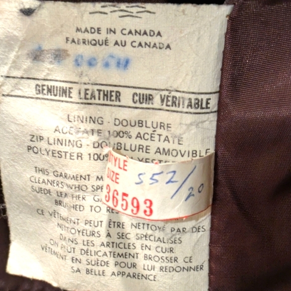 🇨🇦 Gorgeous 70s Trojan 20/XL Brown Leather Trench Coat Made in Canada - Picture 13 of 13